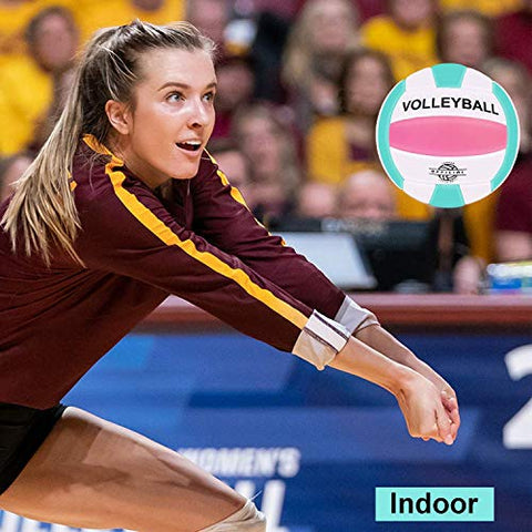 Image of EVZOM Super Soft Volleyball Beach Volleyball Official Size 5 for Outdoor/Indoor/Pool/Gym/Training Premium Volleyball Equipment Durability Stability Sports Ball