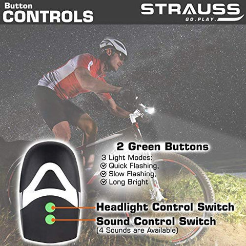 Image of Strauss Bicycle LED Headlight with Horn