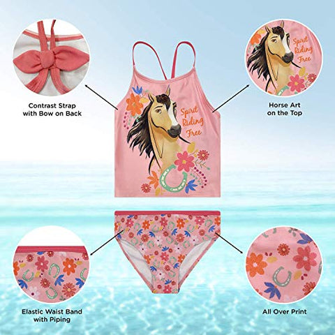Image of Dreamwave Girls' Spirit Two Piece Swimsuit Bathing Suit Bathingsuit 6X