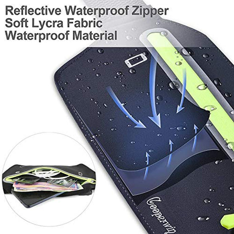 Image of Fanny Pack Running Belt for Women - Upgrade Oversized Waterproof Ultra Slim Waist Bag for Men No-Bounce Reflective Adjustable Runners Phone Holder Pouch for Fitness, Exercise, Workouts, Travel