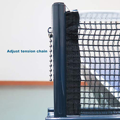 Image of Comesee Ping Pong Net Set Table Tennis Table Post Professional Spring Activated Clamp with Net Clip Insert, 1.65 Inch Width Grip Holder, Tension and Height Adjustable Easy Set Up (Navy)