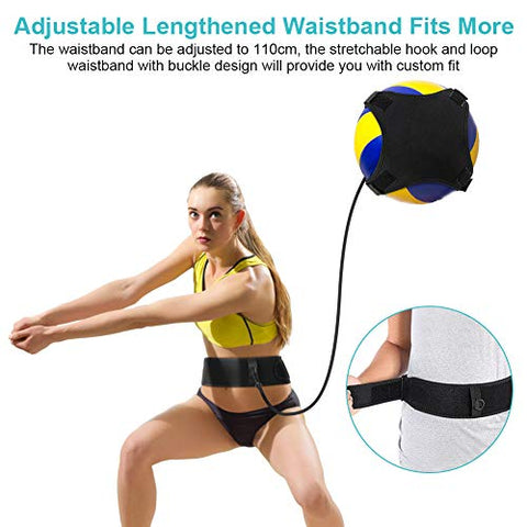 Image of Volleyball Training Equipment Aid, Football Kick Trainer, Adjustable Solo Practice Soccer Volleyball Trainer for Kids Youth Adult, Fits Size 3, 4, 5