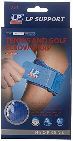 Image of LP Supports Tennis and Golf Elbow Support (Blue, Free Size)