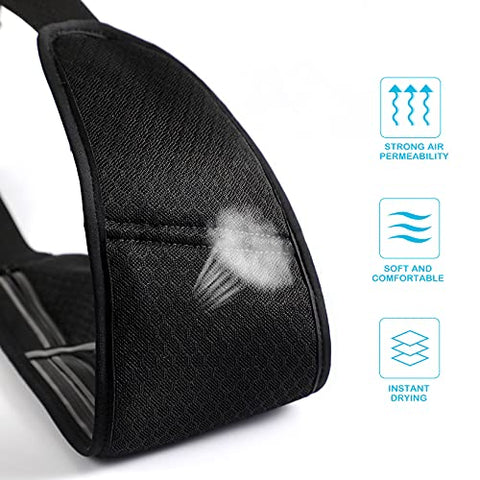 Image of ANBEKO Universal Running belt with extender, large capacity waist pack with 4 pockets,Hiking Travel Camp Running Workout Belt bag,Reflective no bounce waist pack,Easy carry any large phones