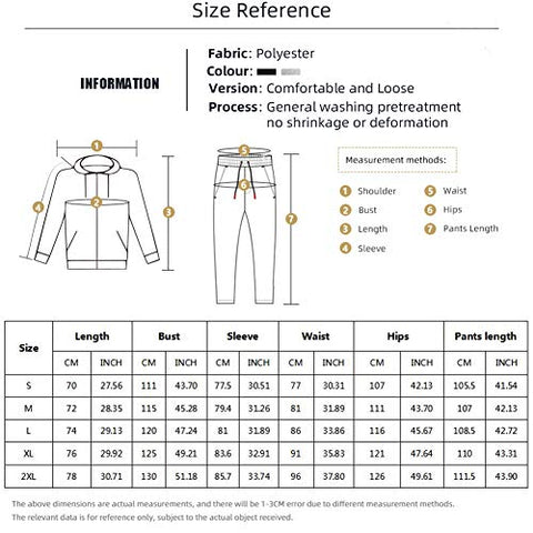 Image of MANLUODANNI Mens Hooded Tracksuit Athletic Full Zip Jacket Jogging Sweatsuit Pants with Pockets, Gray-XL
