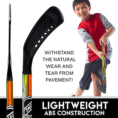 Image of Franklin Sports Street Hockey Set - NHL - Goalie and Player Sticks and Ball