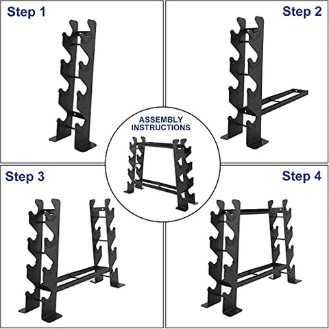 Image of XPRT Fitness Heavy-Duty Dumbbell Rack – Dumbbell Storage Rack, Holds up to 400 lbs. – 2 Tiers Rack, Ideal for 5-30 lbs. Dumbbells – Compact Design, Ideal Home Gym Equipment