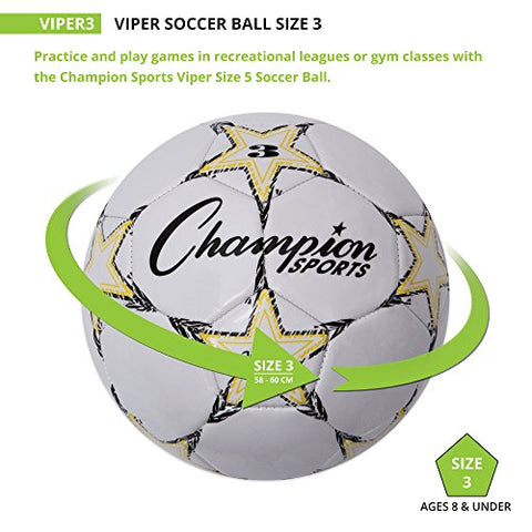Image of Champion Sports Viper Soccer Ball, Size 3