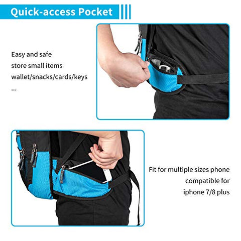 Image of Miracol Hydration Backpack with 2L Water Bladder, Thermal Insulation Pack Keeps Liquid Cool up to 4 Hours, Prefect Outdoor Gear for Skiing, Running, Hiking, Cycling (Blue)