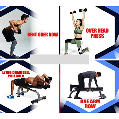 Image of Hexa Fitness Hex Dumbbells (7.5 kg X 2) 15 kg Set, Fitness Heavy Duty Solid Caste Iron and Rubber Coated Material