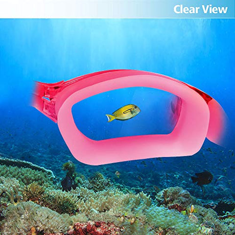 Image of Rapidor Swim Goggle for Men Women Teens, Anti-Fog UV-Protection Leak-Proof, RP905 Series Multiple Choices (Pink- Mirrored Lenses)