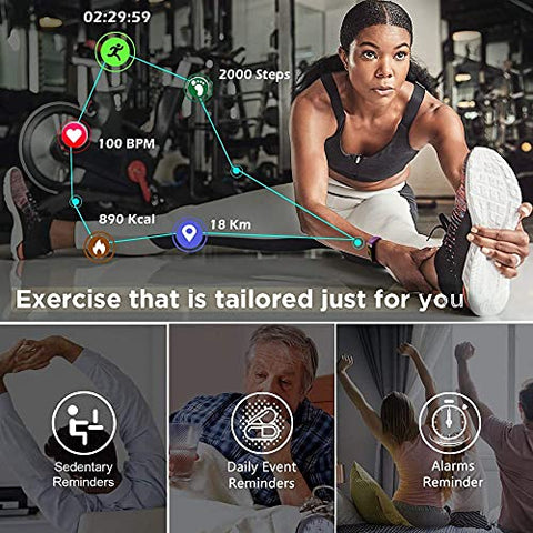 Image of MorePro SPO2 Blood Oxygen Blood Pressure Heart Rate Monitor Waterproof Fitness Tracker Activity Tracker HRV Health Watch with Enhanced Sleep Monitor for Android iOS Women Men