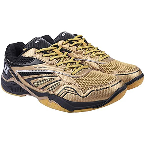 Image of Yonex C-Ace Light Badminton Non Marking Shoes, Gold/Black - 8 UK