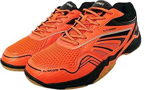 Image of Yonex Court Ace Light 2 Badminton Shoes , 8 UK (BRIGHT ORANGE BLACK)| Ideal For Badminton,Squash,Table Tennis,Volleyball | Non-Marking Sole | TRU Cushion | TRU Shape