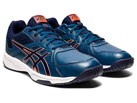 Image of ASICS Men's Court Slide Mako Blue/Peacoat Leather Tennis Shoes-9 UK (44 EU) (10 US) (1041A037)