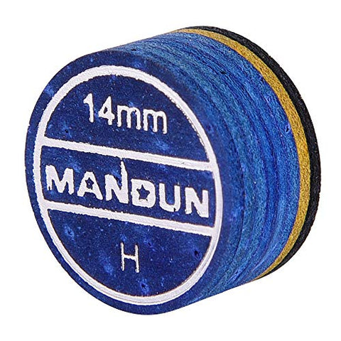 Image of piku 14mm Professional Billiard Snooker Pool Cue Tips Laminated 8 Layers Pigskin Leather (BYB, H1)