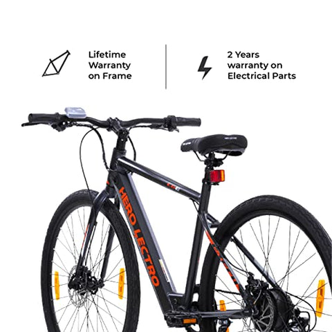 Image of Lectro Unisex-Adult Hero C6E 700C 7S Electric Cycle with 6061 Alloy Frame (Black)