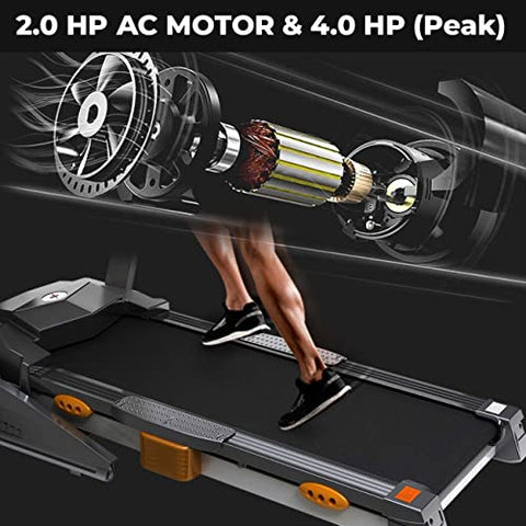 Image of Durafit - Sturdy, Stable and Strong Solid 2.0 HP (Peak 4.0 HP) AC Motor Semi - Commercial Treadmill