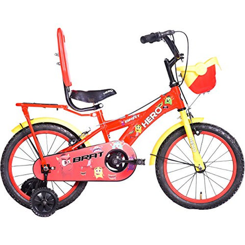 Image of Hero Brat 16T Single Speed Kids' Bike (Red, Ideal For : 5 to 6 Years )