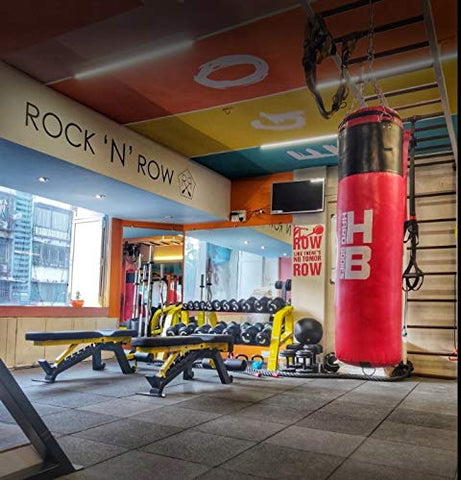 Image of Hard Bodies 4 Feet Synthetic Leather Punching Bag - Red - Filled