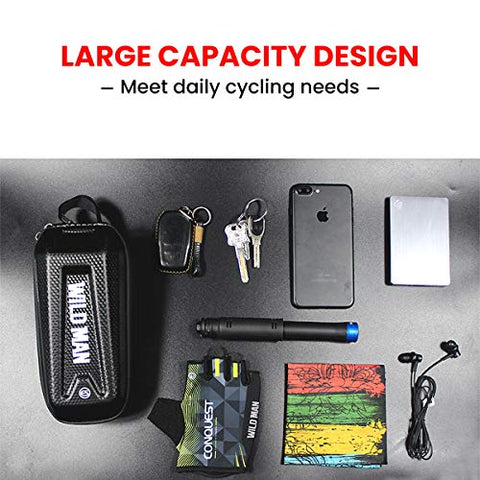 Image of Proberos ® Mountain Top Tube Bike Frame Waterproof Bag, Black, Eva