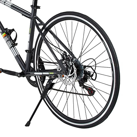 Image of Amardeep cycles Make Road Bike 700 C with 14 Speed (7 by 2) Shimano Gear, Dual disc Brake 18.00, steel Sports Gear Bicycle for Men (Black)