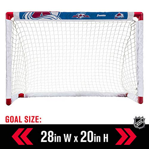 Image of Franklin Sports NHL Colorado Avalanche Team Mini Hockey Set, Junior, Red