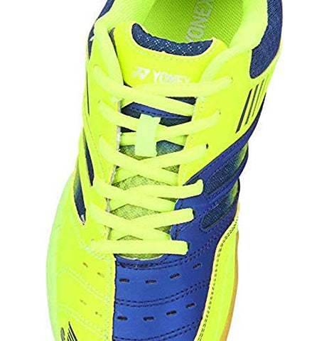 Image of Yonex Tru-Cushion V Non Marking Badminton Court Shoes, Lime/Navy - 8 UK