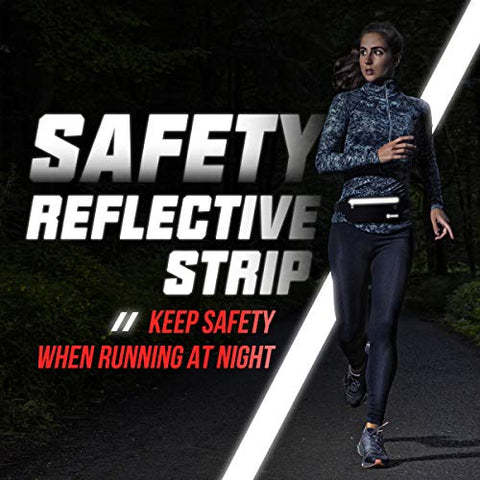 Image of Akalas Ultra Slim Running Belt Waist Pack, No-Bounce Lightweight Fanny Pack, Water Resistant Runner Waist Bag, Adjustable Running Pouch for Gym Workouts, Travel & Outdoor Activities