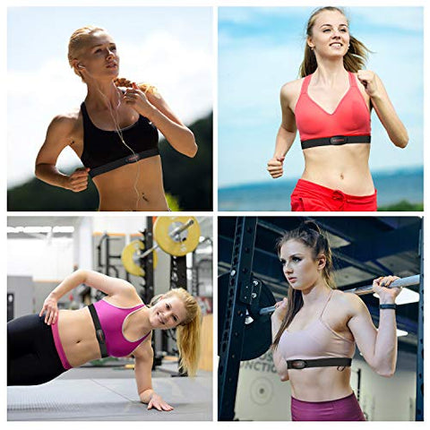 Image of moofit ANT+ Heart Rate Monitor with Chest Strap Bluetooth HR Sensor IPX7 Waterproof Compatible with Zwift, Rouvy, TRX, EliteHRV, Peloton, Strava for iOS, Android (MooFit app Unavailable)