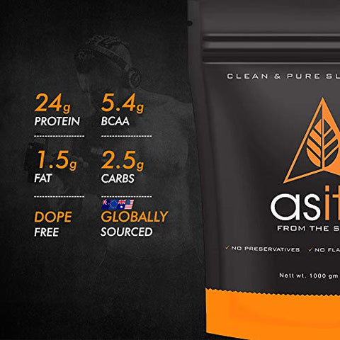 Image of AS-IT-IS Nutrition Whey Protein Concentrate 80% Unflavoured, Labdoor Certified (1kg)