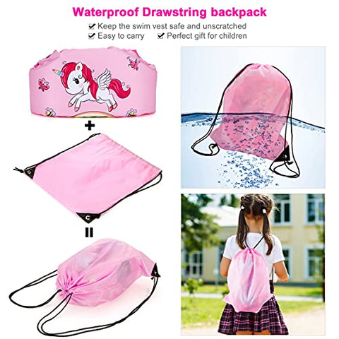 Image of Hutigertech Toddler Swim Vest 30-55 Pounds Boy & Girl, Kids Swim Life Jacket Vest for Pool, Floaties for Toddler, Baby Floats with Arm Wings for Learn-to-Swim Kids Infant