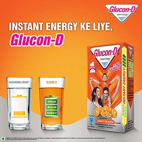 Image of Glucon-D Instant Energy Health Drink Tangy Orange - 1kg Refill with free bottle