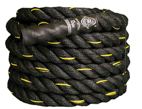 Image of ESSKAY Uttam Rope Pro Black Battle Rope Exercise Rope 1.5 INCH (50 Feet)