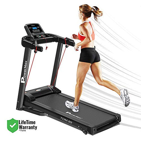 Image of PowerMax Fitness TDM-99 2HP (4HP Peak) Motorized Treadmill with Free Installation Assistance, Home Use & Automatic Programs