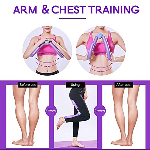 Image of Alphabet1 Latest Men's and Women's Soft Foam PVC Thigh Trimmer Equipment and Yoga Ring Leg Muscle Training Machine Home or Travel Workout Best Leg Trainer for Waist Thigh Hips Arms (Multicolour)