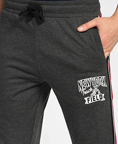 Image of Spunk by FBB Men's Regular Fit Track Pants (1001957378_Anthra_Xx-Large)