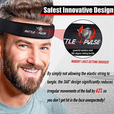 Image of BattlePulse Reflex Ball – Soft Multilayer Headband Boxing Ball – 360-Degree Buckle – 2 Difficulty Level Punching Ball – Reflex Speed Ball – Hand Eye Coordination Training Headset