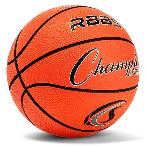 Image of Champion Sports Official Heavy Duty Rubber Cover Nylon Basketballs, Official (Size 7 - 29.5"), Orange