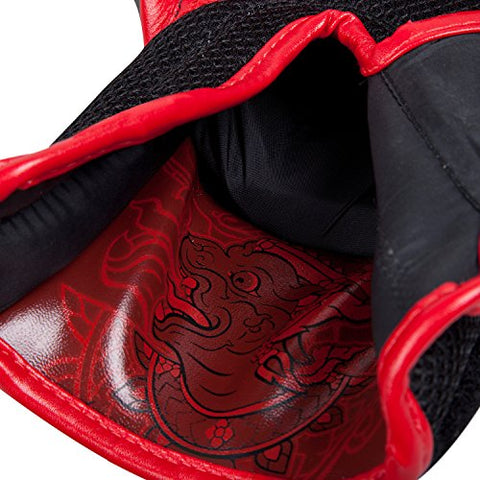 Image of Venum "Sharp Boxing Gloves Nappa Leather, Black/Ice/Red, 16-Ounce