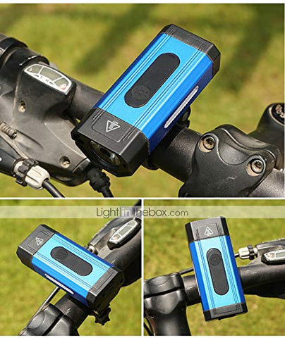 Image of SHIVEXIM Waterproof Rechargeable USB Charging Cycle Front LED Light Headlight (Blue)