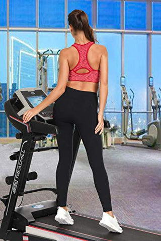 Image of TOBWIZU Women Racerback Sports Bras -Removable Padded Seamless Med Support for Yoga Gym Workout Fitness Activewear Bra