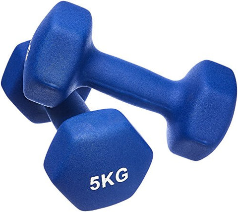 Image of AmazonBasics Neoprene Dumbbell Pair, 2 x 5Kg