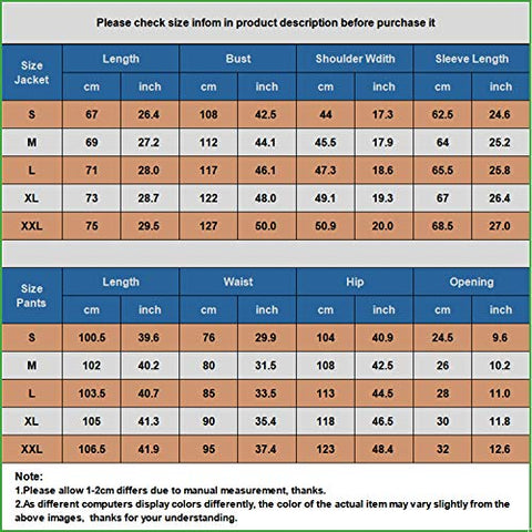 Image of Track Jogging Suits for Men Set Running Sweatsuits 2 Piece Casual Tracksuits Joggers Outfits Workout Sports Jacket and Pants 2101 Brown S