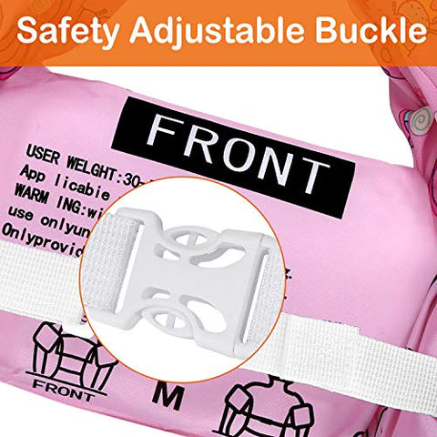 Image of Biange Toddler Swim Vest, Toddler Floatie for Kids 30-50 lbs, Baby Pool Float for Swimming Aid, Boys/Girls Learn to Swim (Pink Mermaid)