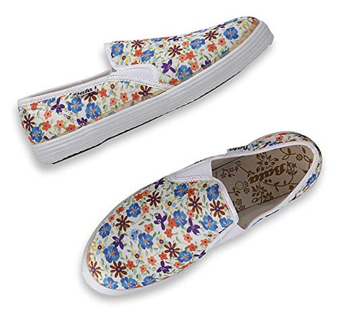 Image of BATA Women Printed Fitness White Ballet Flats6 UK (5591297)