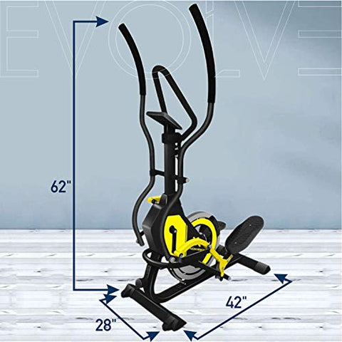Image of Reach Evolve Elliptical Cross Trainer for Home + Stepper | 2-in-1 Exercise Fitness Equipment for Home Gym | Magnetic Resistance & Digital Monitor | 12 Months Warranty