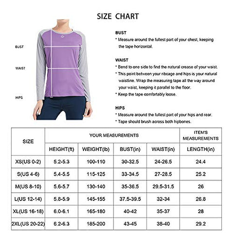Image of Women's UPF 50+ Sun Protection T-Shirt Long Sleeve Indoor Outdoor Athletic Workout Running Hiking Fishing Shirt for Women Purple Gray