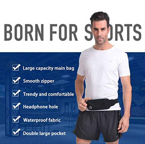 Image of Y&R Direct Running Belt, Bounce Free Pouch Bag, Fanny Pack Workout Belt Sports Waist Pack Belt Pouch for Apple iPhone XR XS 8 X 7+ Samsung Note Galaxy in Running Walking Cycling Gym-05BK (Purple-01)