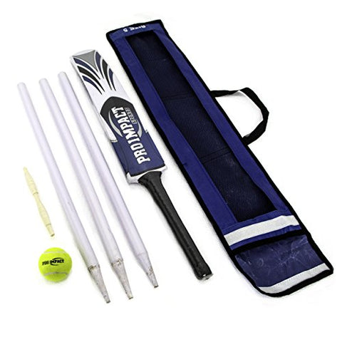 Image of Pro Impact JUNIOR Cricket Bat Set includes BAT, BALL, WICKETS, BAILS